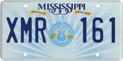 MS license plate XMR161