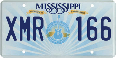 MS license plate XMR166