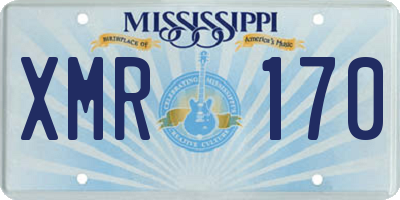 MS license plate XMR170