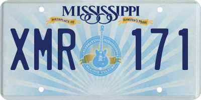 MS license plate XMR171