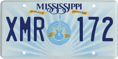 MS license plate XMR172