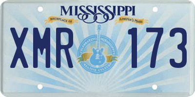 MS license plate XMR173