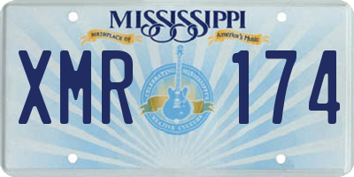 MS license plate XMR174