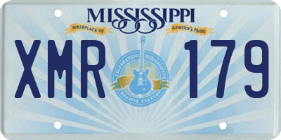 MS license plate XMR179