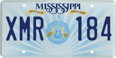 MS license plate XMR184