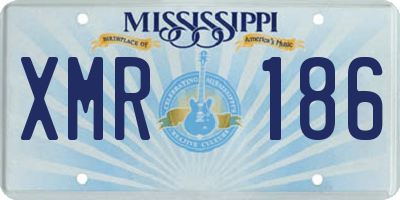 MS license plate XMR186