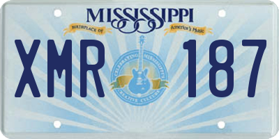 MS license plate XMR187