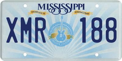 MS license plate XMR188