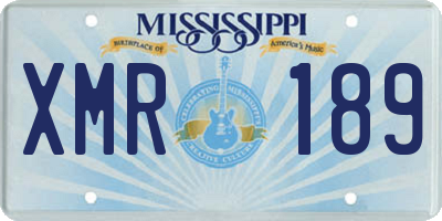 MS license plate XMR189