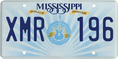 MS license plate XMR196