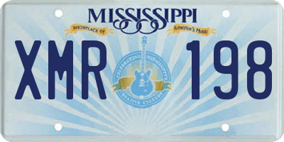 MS license plate XMR198