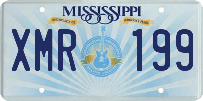 MS license plate XMR199