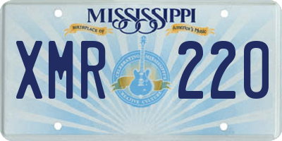 MS license plate XMR220