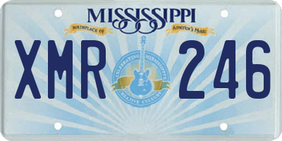 MS license plate XMR246