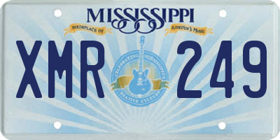 MS license plate XMR249