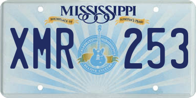 MS license plate XMR253