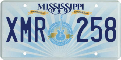MS license plate XMR258
