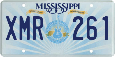 MS license plate XMR261