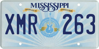 MS license plate XMR263