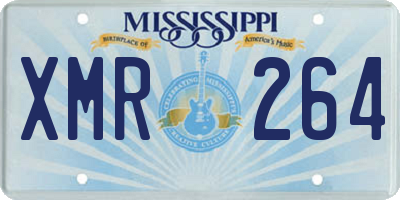 MS license plate XMR264