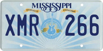 MS license plate XMR266
