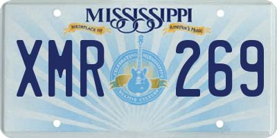 MS license plate XMR269