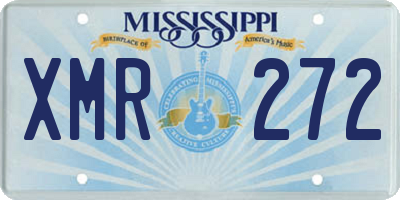 MS license plate XMR272