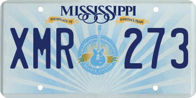 MS license plate XMR273