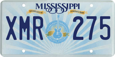 MS license plate XMR275