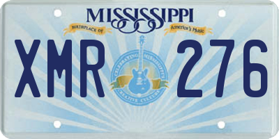MS license plate XMR276