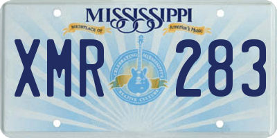 MS license plate XMR283