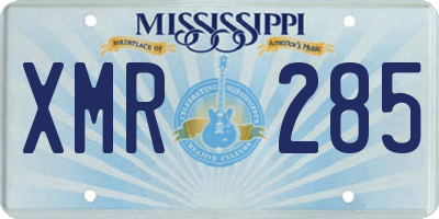 MS license plate XMR285