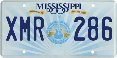 MS license plate XMR286