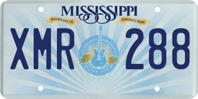 MS license plate XMR288
