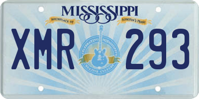 MS license plate XMR293