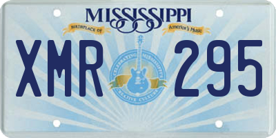 MS license plate XMR295