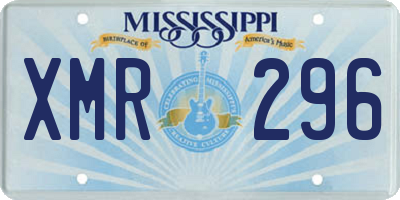 MS license plate XMR296