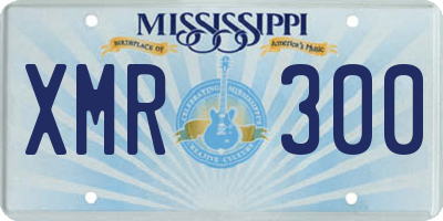 MS license plate XMR300