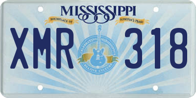MS license plate XMR318