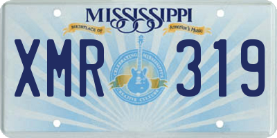 MS license plate XMR319