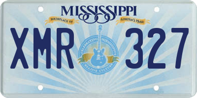 MS license plate XMR327