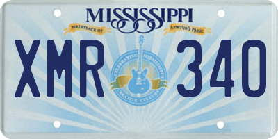 MS license plate XMR340