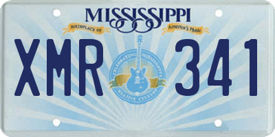 MS license plate XMR341