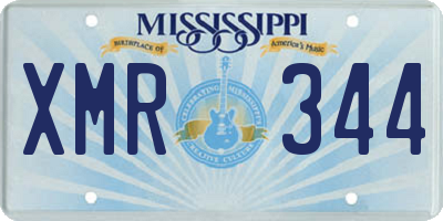 MS license plate XMR344