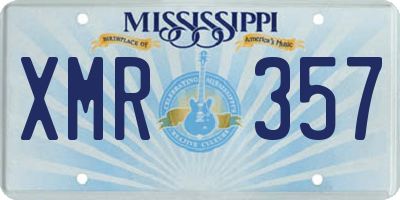 MS license plate XMR357
