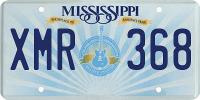 MS license plate XMR368