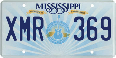 MS license plate XMR369