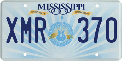 MS license plate XMR370