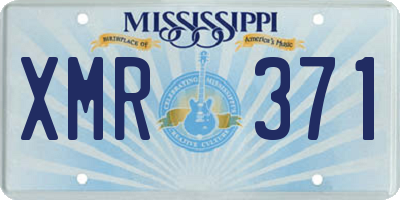 MS license plate XMR371