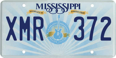 MS license plate XMR372